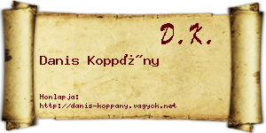 Danis Koppány névjegykártya